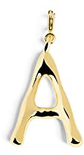 SINGULARU - Charm Letter XL. Colgante Inicial en Latón con Acabado Baño de Oro de 18 Kt. Combinable con Collar. Joyas para Mujer. Letra A