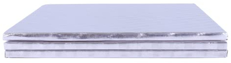 PME Baking Essentials - Square Cake Board 22 cm / 9-inch, Set of 3, Silver
