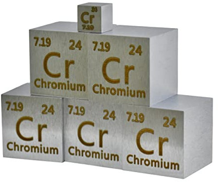 Chrom großer Würfel, Chrom Metallwürfel 25,4 x 25,4 x 25,4 mm 99,999 % rein für Sammlung von Elementen
