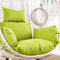 JORAsa Kissen für Egg Chair Swing, Outdoor-Hängesessel-Kissen, flauschig, wasserdicht, Ersatzbezug für Hängesessel-Kissen, Hängesessel-Kissen mit Kopfstütze und Armlehnen, grün