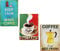 Set of 3 Magnets (magnet) Italian Coffee Coffee Coffee Vintage Style for Refrigerator/Garage/Bar. Print on Wood 10x6 cm