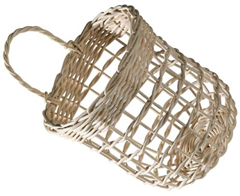 UPKOCH Wäschekorb 1 Stück Geflochtener Hängekorb Wandbehang Deko Mini-Körbe Mini-Spielzeug-Hyazinthe-Korb Handgefertigter Webkorb Weiden-Wäschekorb Haushaltskorb Geflochtener Rattan-Korb
