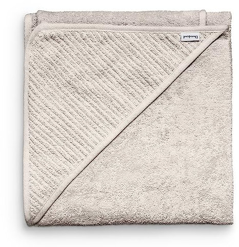 Ehrenkind® Kapuzenhandtuch | Babyhandtuch mit Kapuze aus kuschelig weicher Bio-Baumwolle | Badetuch in 100x100 cm | Beige | Badehandtuch Kinder | Baby Erstausstattung Neugeborene oder Baby Geschenk