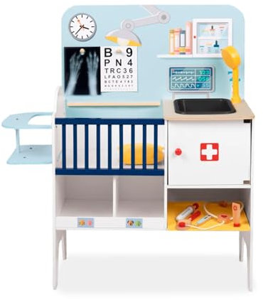 Centro Veterinario de Madera para niños Mina – Clínica Veterinaria Montessori con Accesorios – Juguete Educativo Desde 3 años ATAA