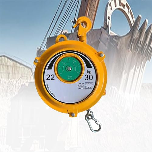Turm-Federausgleicher, Federausgleicher-Positionierer, Einziehbarer Werkzeug-Hängehalter, 1,5m Drahtseil, zum Aufhängen von Ausrüstungsteilen, Schweißen Usw. (Size : 22-30kg)