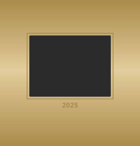 Alpha Edition - Foto-Bastelkalender Gold 2025, 21x22cm, Do it yourself Kalender mit Seiten aus hochwertigem Bastelkarton, gestaltbares Titelblatt und Ferientermine DE/AT/CH und int. Kalendarium