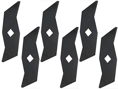 SECURA 6x Vertikutier-Messer kompatibel mit AL-KO Concord 510825 104592 510504 Rasenmäher 16cm