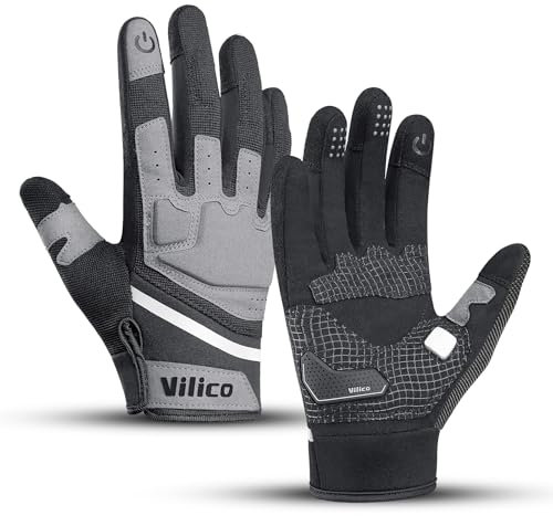Vilico Motorradhandschuhe Sommer, Motorrad Handschuhe Herr Damen Touchscreen, Taktische Handschuhe für Airsoft Motocross Fahrrad