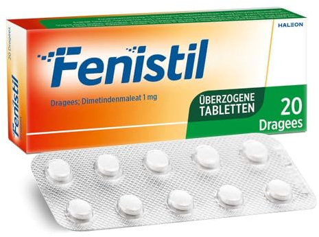 Fenistil Dragees, Dimetindenmaleat 1 mg/Tabl., Antiallergikum 20 stk