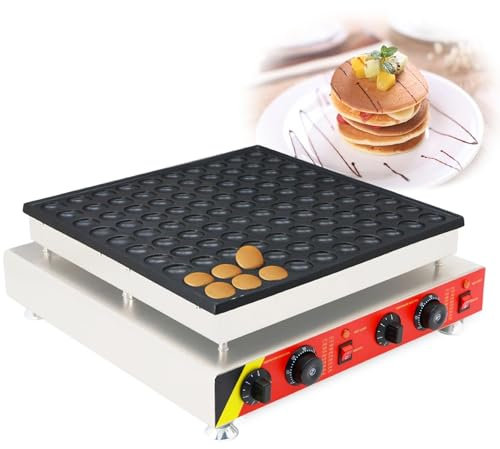 Mini crêpière, gaufrier électrique antiadhésif commercial parfait for la maison et les restaurants, thermostats et minuteries réglables, 25 trous (Size : 100hole)