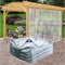 Bache Transparente Exterieur 2x2m(6.5x6.5ft) Bâche de Protection Imperméable 650g/m² PVC Protection de Vent Pluie Soleil pour Serre Jardin Pergola