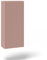 Pensile Alto VENERE in Melaminico con Anta Reversibile in MDF Cannettato, Apertura Push, Chiusura Rallentata, 2 Ripiani in Vetro Regolabili, 1 Ripiano in Melaminico, Made in Italy (Rosa cipria)