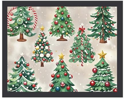 Holzrahmen, verschiedene Weihnachtsbäume, eleganter Holz-Bilderrahmen, Heimdekoration, Fotorahmen, moderne Wandkunst