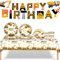 MORAINJAY 70P Digger Birthday Decorations for Boys,Party Tableware Set for Kids,Happy Birthday Digger Tableware Set,Paper Plates Cups Napkins Tablecloth Banner Party Supplies for 16 Guests