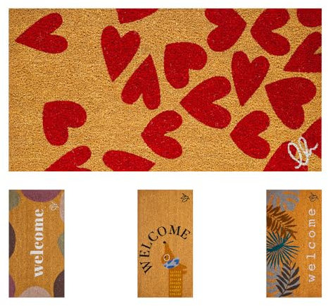 OLIVO.shop | FANTASY 12 paillasson Entrée Noix de Coco, Maison, Inscriptions & Impressions Colorées, 40 x 80 cm