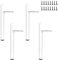 Lot de 4 pieds de meubles de rechange, en métal, blanc, 15 cm, pour bricolage, meubles, table, armoire (blanc, 15 cm)