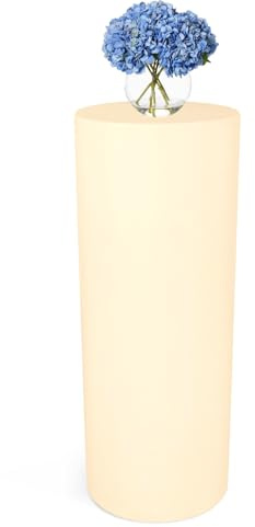 Kloris Runde Säule Sweet Table Höhe 90 cm Durchmesser 35 cm Farbe Creme Made in Italy
