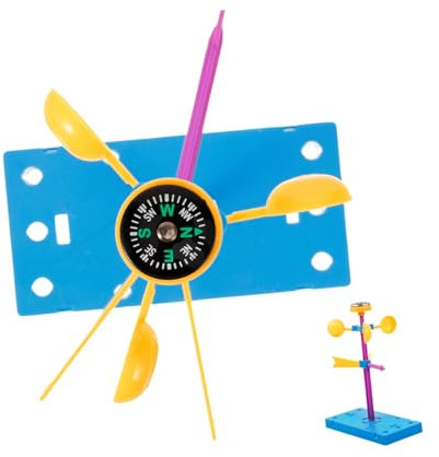 VICASKY 1 Satz Windfahne Technik Bausätze zappeln Spiel Gadgets entwicklung kindliche entwicklung DIY Wetterfahne DIY-Vorbau-Kits Anemometer, Windgeschwindigkeitsmesser Plastik