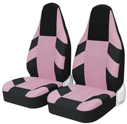 FNERRMEVC Housses siège Housses De Siège Avant Sport Universelles pour La Plupart des Voitures Protection pour Siège Baquet Protection siège Auto(2 pièces Rose)