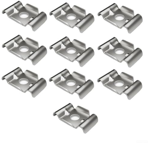 Doppelstabklemme für Zäune, 10 stabile Halterungen für Holz- und Metallpfosten (304)