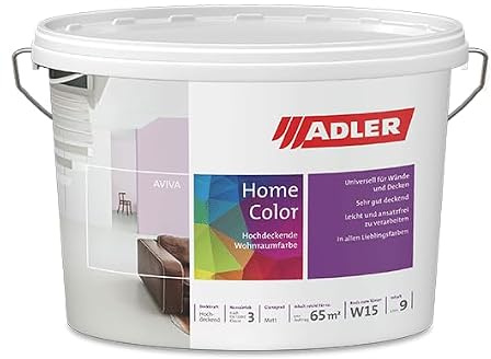 ADLER Aviva Home-Color, 3l, RAL3002 Karminrot, Rot, Innenfarbe, Wandfarbe, atmungsaktiv, leicht zu verarbeiten, hohe Deckkraft