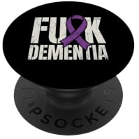 Demenz Bewusstsein Purple Ribbon Kampf Demenz Unterstützung PopSockets Klebender PopGrip
