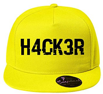 OwnDesigner Hacker Kappe Unisex für Männer und Frauen - Baseball Cap mit WunschHacker (411-Cap5P-6Gelb)