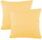 CelinaTex BeNature Kissenbezug Doppelpack 40 x 40 cm Creme gelb Baumwolle Dekokissen Bezug Jersey