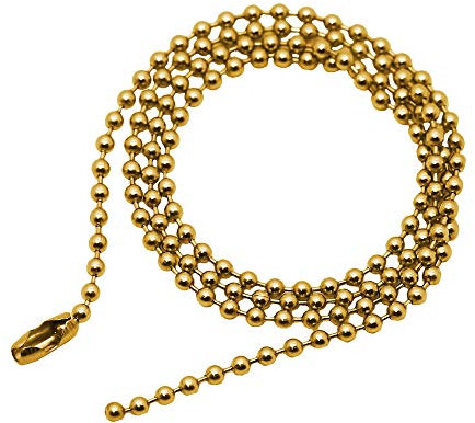 tumundo Kugelkette Ø 2,4mm Halskette für Anhänger Dog Tag Anhänger Edelstahl-Kette Oder Set Mit Armband Damen Herren Golden, Modell:Kette - 70cm