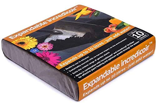 Incredicoir Expanding Multipurpose Coir Potting Soil Compost Garden Plants Flowers, Perfect for Potting Up In Pots and Containers 1x 10L Pack by Thompson and Morgan