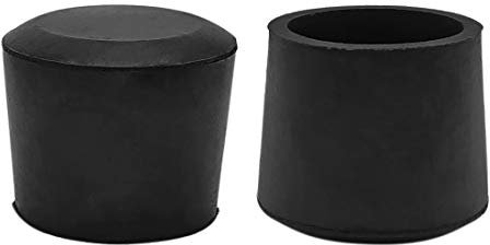 Flyshop Lot de 4 Capuchons de Pieds antidérapants en Caoutchouc pour Meubles Ronds 35 mm, 3,5 cm, Noir
