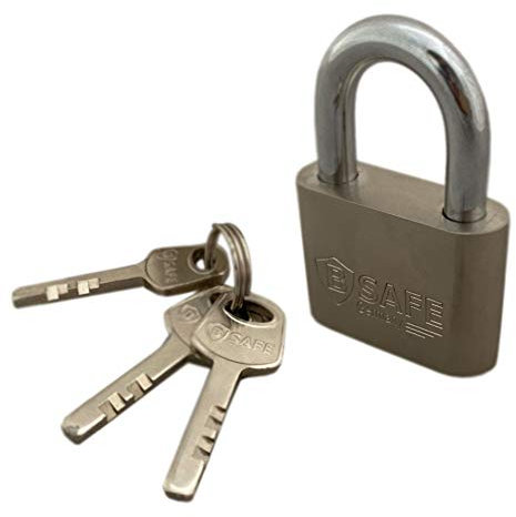 B-SAFE 40mm Vorhängeschloss mit ultrahartem Bügel Sicherheitsschloss Bügelschloss Präzisions-Schließwerk inkl. 3 Schlüsseln