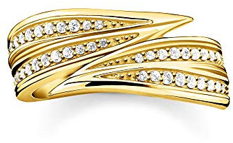 Thomas Sabo TR2283-414-14 Ring Damen Blätter Silber Vergoldet Gr. 54