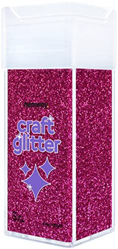 Hemway Premium Craft Glitter Shaker - Dark Rose Pink | 130g Fine Metallic Flake Sequins for Resin & Epoxy Crafts | Craft Supplies for Festival, Tumblers, Body, Face, Eye & Nail Art