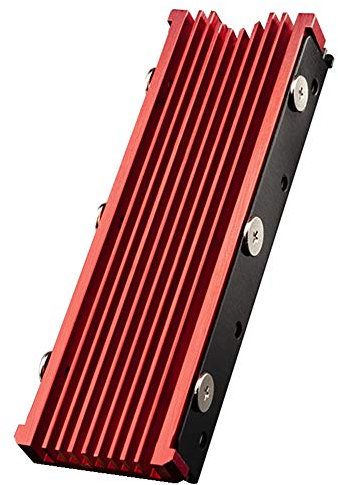 QIVYNSRY M.2 Kühlkörper NVME 2280 SSD Kühlkörper Unterstützung einseitig doppelseitig M2 SSD Kühlung mit Thermo-Silikon-Pads Kühler für Computer PC PS5 PCIE NVME NGFF SATA M.2 SSD Installation, Rot