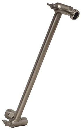 SparkPod Duschkopf-Verlängerungsarm aus massivem Messing, flexible Höhe und Winkel, verstellbare Duscharmverlängerung für Regenduschköpfe mit stabilem Schloss, Universal-Rohranschluss (elegantes
