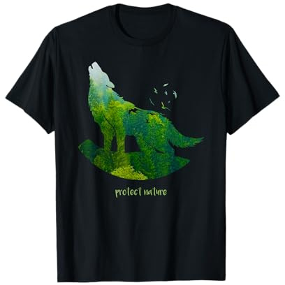 Naturschutz Umweltschutz Klimaschutz protect nature Wolf T-Shirt