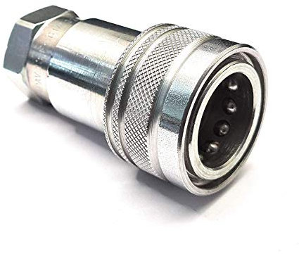 Raccord hydraulique à libération rapide ISO A femelle 1/2 BSP pour tracteur/chargeur