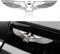 BEEK 1 x 3D-Tier Dekoration, Metall-Adler, selbstklebend, Abzeichen, Emblem, Aufkleber für universelle Autos, Motorräder, Auto-Styling, dekoratives Zubehör (silberfarben/klein)