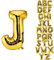 DekoRex Folienballon Gold 82cm Luftballon Geburtstag Hochzeit Deko (Buchstabe J)