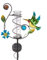 HOBYLUBY Pluviomètre d'extérieur en forme de colibri de 88,9 cm – Pluviomètre solaire avec lumière LED pour cours, pelouses, allées, patio (coloré)