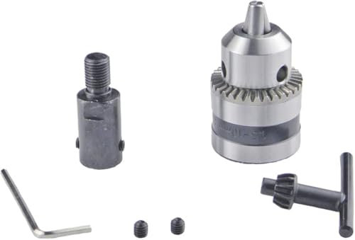CHANCS Selbstsicherndes Gewindefutter 1,5-10 mm 3/8-24UNF Handbohrfutter 6 mm Bohrung Feingewinde Pleuel Set Elektrischer Bohrfutteradapter DIY Bohrer Elektrisches Bohrfutter