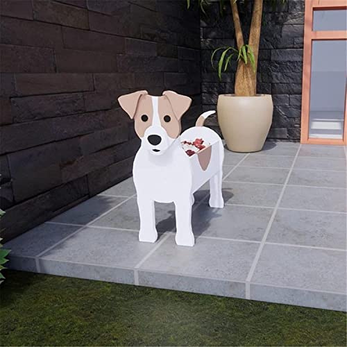 Tauzveok Pflanze Holz blumenkübel,Hund blumentopf, pflanzgefäße für draussen deko, für gartendeko, Kakteen, Büro, Perfekte Geschenkidee blumentöpfe,Jack Russell