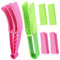 2Pcs Venetian Blind Cleaner Set, Wet Dry Venetian Window Blind Cleaner Tool Shutter Blind Duster Cleaner Blind Brush Dust Cleaner with 6 Microfibre Sleeves Washable Duster for Horizontal Wooden Blinds