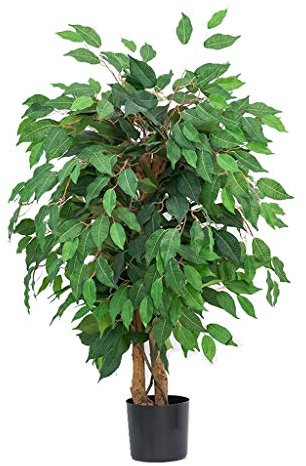 MERAXI Künstliche Topfpflanzen Künstliche weinende Feigenbaum-Simulationspflanze Großer falscher Baum Wohnzimmer-Innenraum-Schaufensterdekoration Grüne Pflanze Künstliche Topfpflanzen