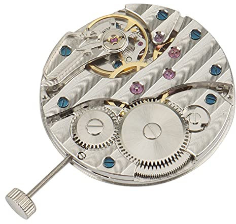 Mechanische Handaufzug, 6497 St36 Uhrwerk, P29, 44 mm, Edelstahl-Uhrengehäuse, passend für 6497 Uhrwerk, silber
