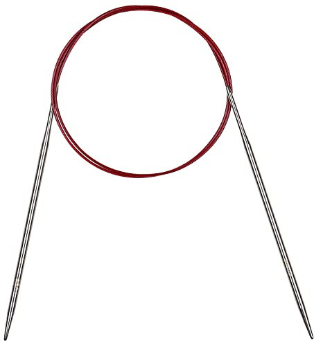 Aeelike 100 cm Rundstricknadel Set, 4,0 mm Edelstahl Rundstricknadeln mit Bunt Stahlseil, Metall Rundstricknadeln Set, Ergonomische Stricknadeln Rundstricknadel für Anfänger, Erwachsene, Profis