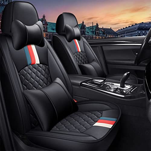 Muchkey Auto Sitzbezüge Zubehör für BMW X1 X2 X3/X3 M X4 X5 X6 2000-2023 5 Sitze Autositzbezüge Komplettset Sitzauflagen mit Kopfstütze Nackenkissen & Rückenkissen(Schwarz
