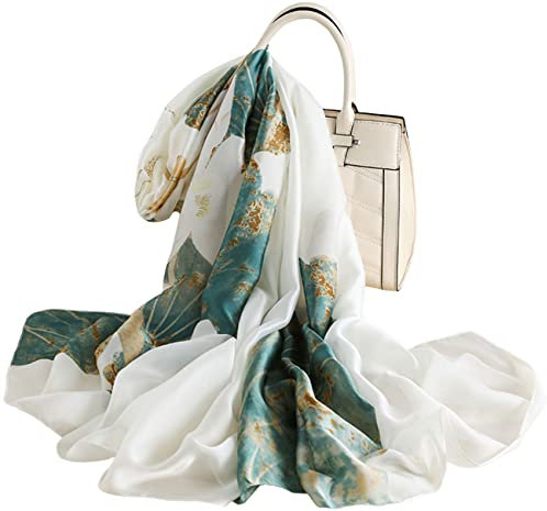 prinfantasy Schal Seidenschal Damen Bandana Seidentuch Halstuch Kopftuch Vierecktuch 110 x 110 cm Bunte M180030