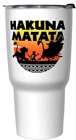 Disney Hakuna Silos 27 oz Stainless Steel Insulated Travel Mug, 27 Ounce, Multicolored